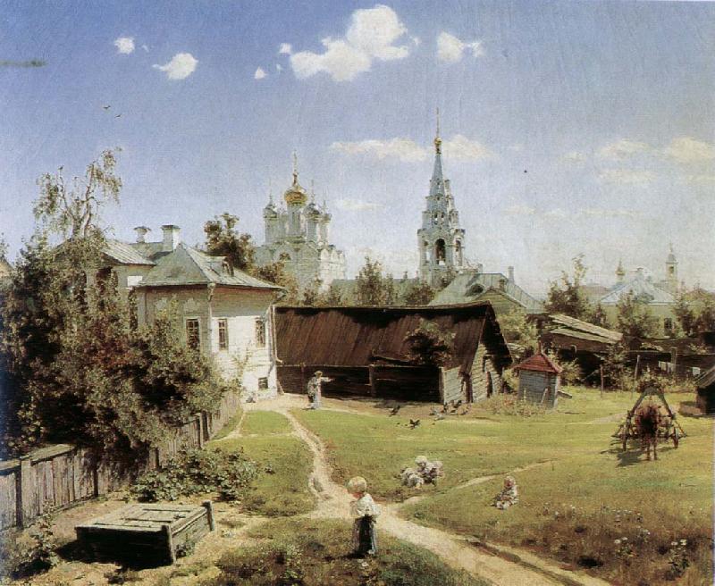 unknow artist Moscow courtyard oil painting image